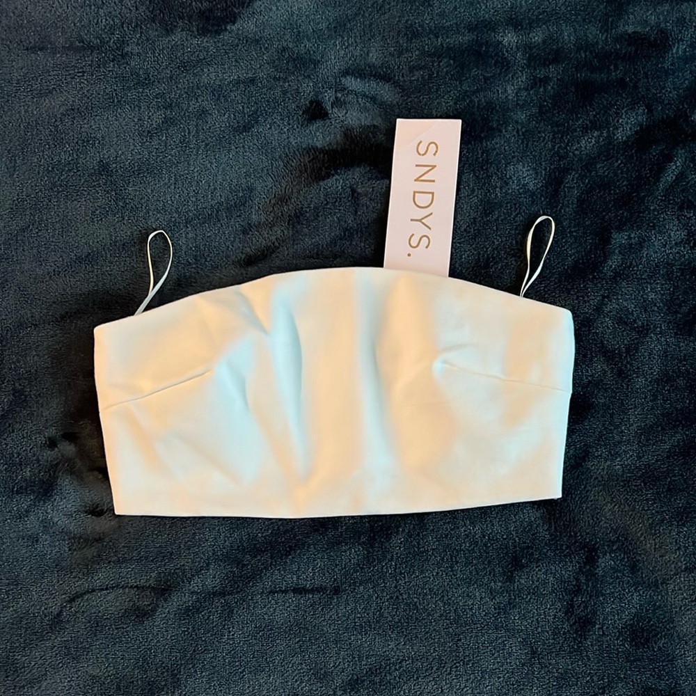 SNDYS xRevolve Bandeau Tube Top Size Small White Women's SF1808R
